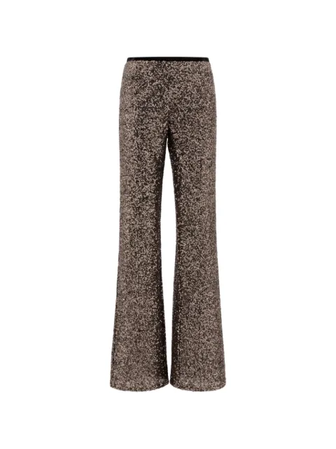 Fit black flared trousers