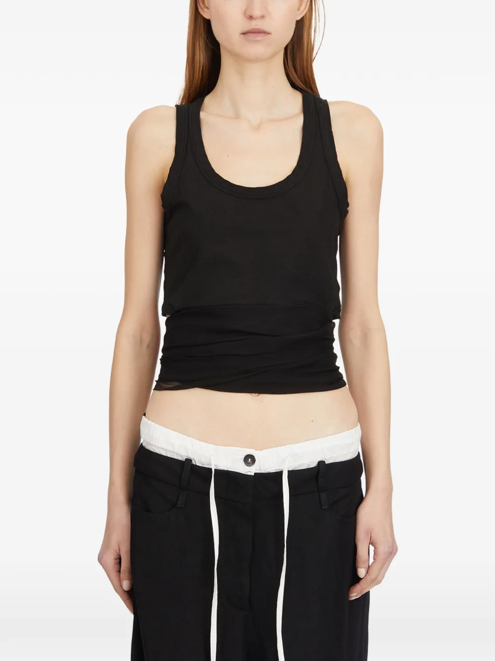 Masnada cropped tank top - Nero