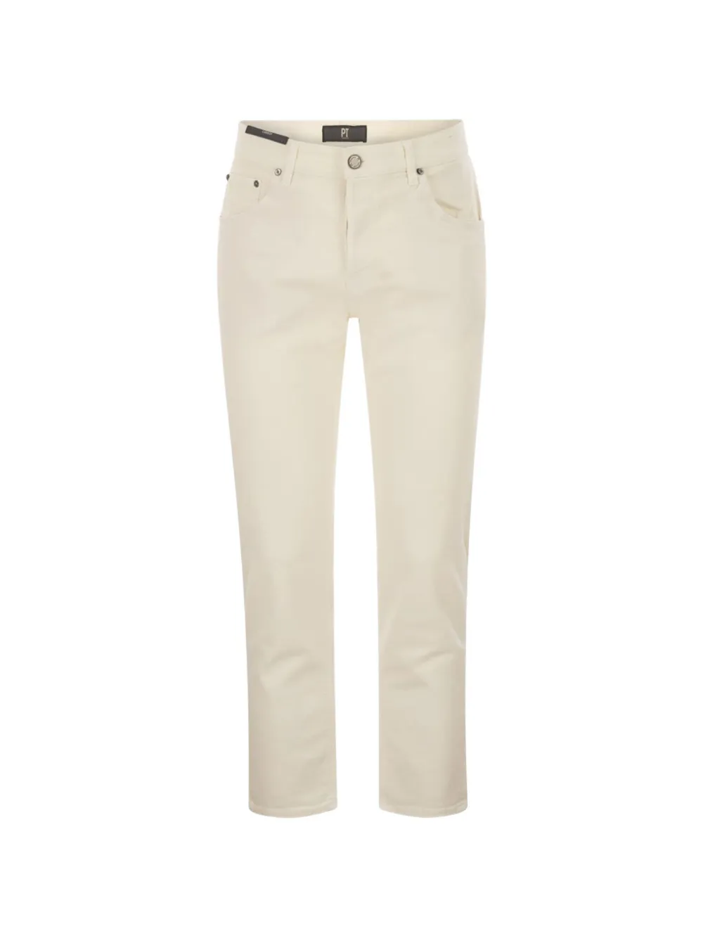 PT Torino Rebel logo-patch jeans - Weiß