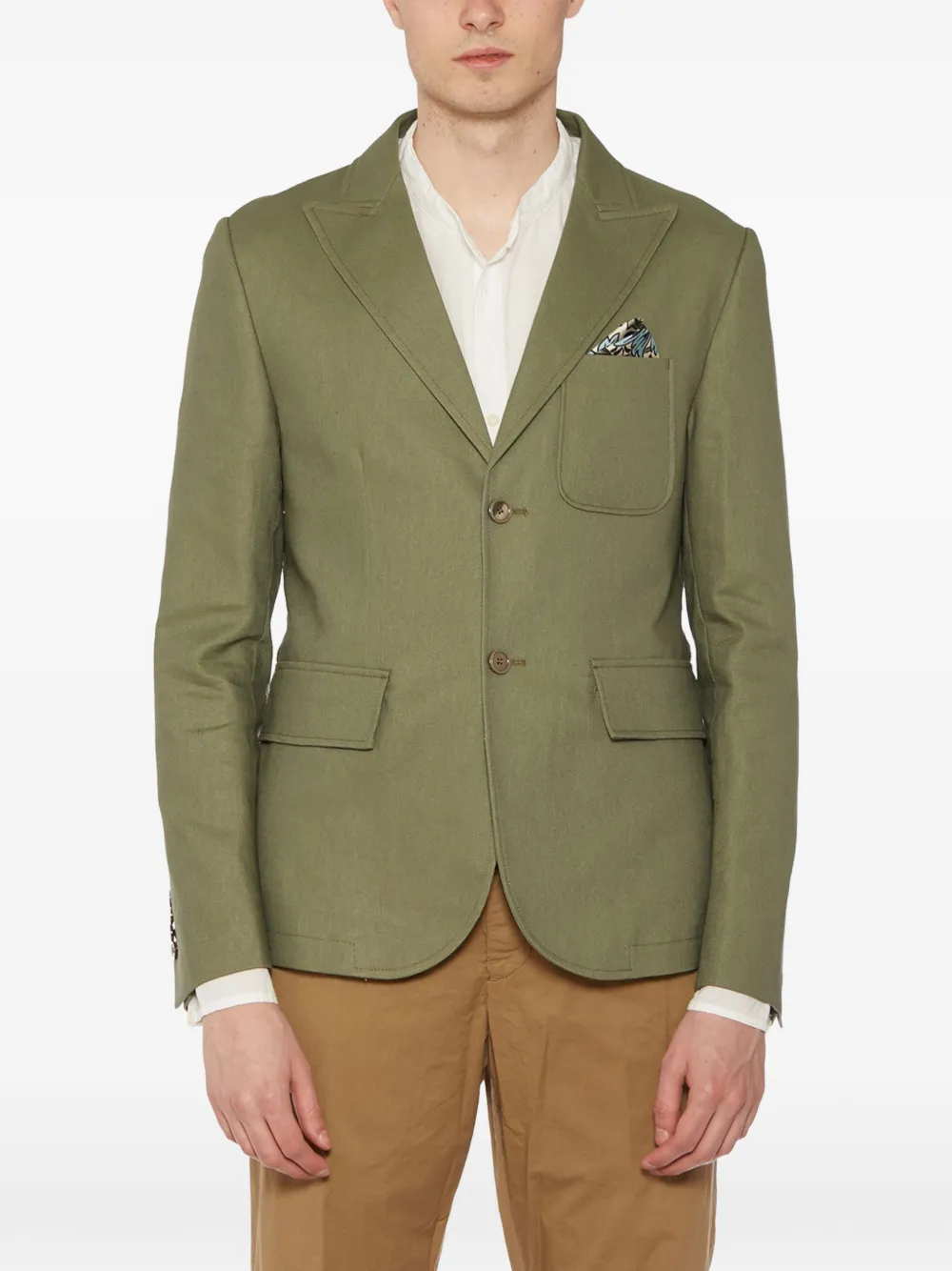 Daniele Alessandrini single-breasted blazer - Green