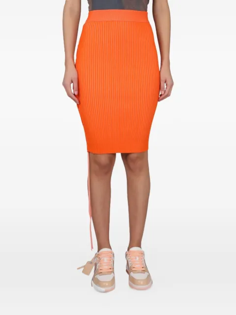 Off-White elastic-waist midi skirt