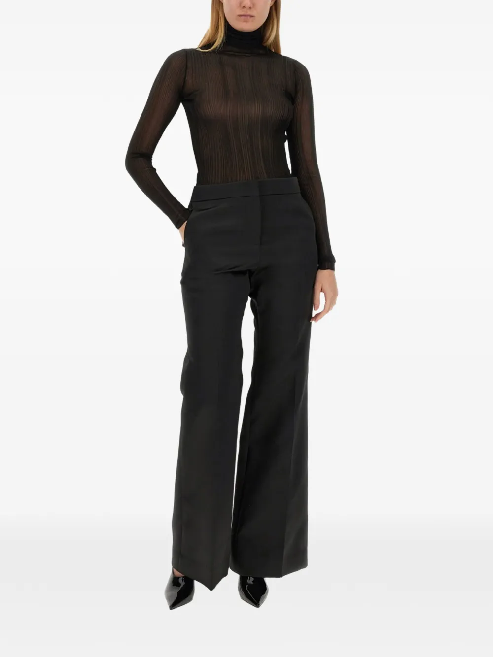  Givenchy Pantalones Flare - Negro 