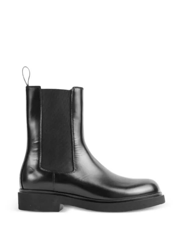 Legres Pull-on Panelled Boots in Black