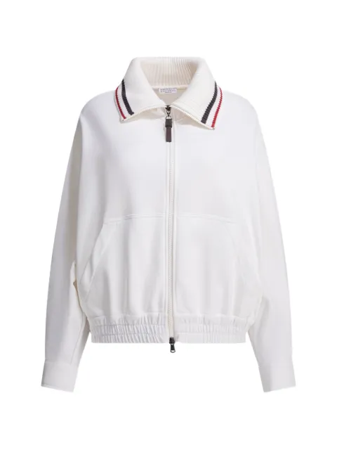 Brunello Cucinelli striped zip sweatshirt