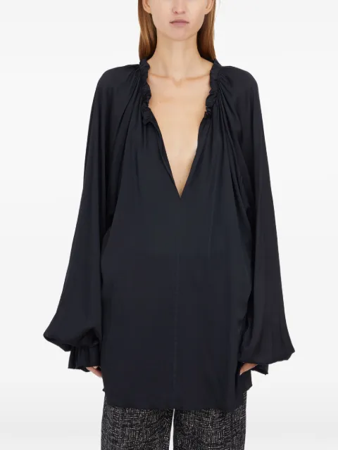 Nostra Santissima ruffled V-neck top