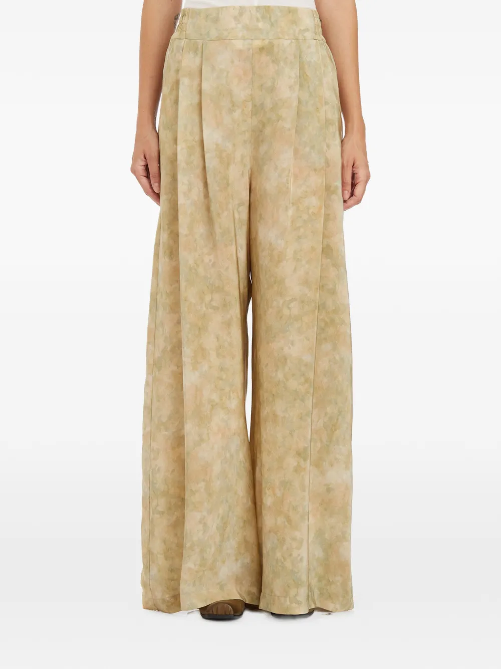 Cortana Ada pleated silk trousers - Toni neutri