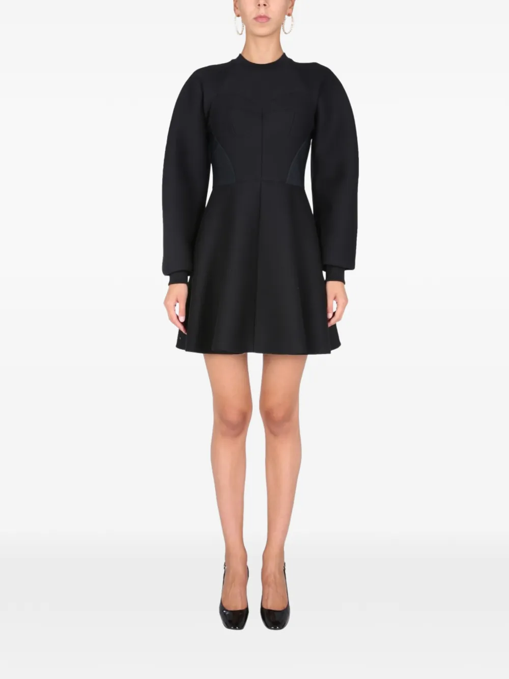 Dolce & Gabbana Minikleid mit langen Ärmeln - Schwarz
