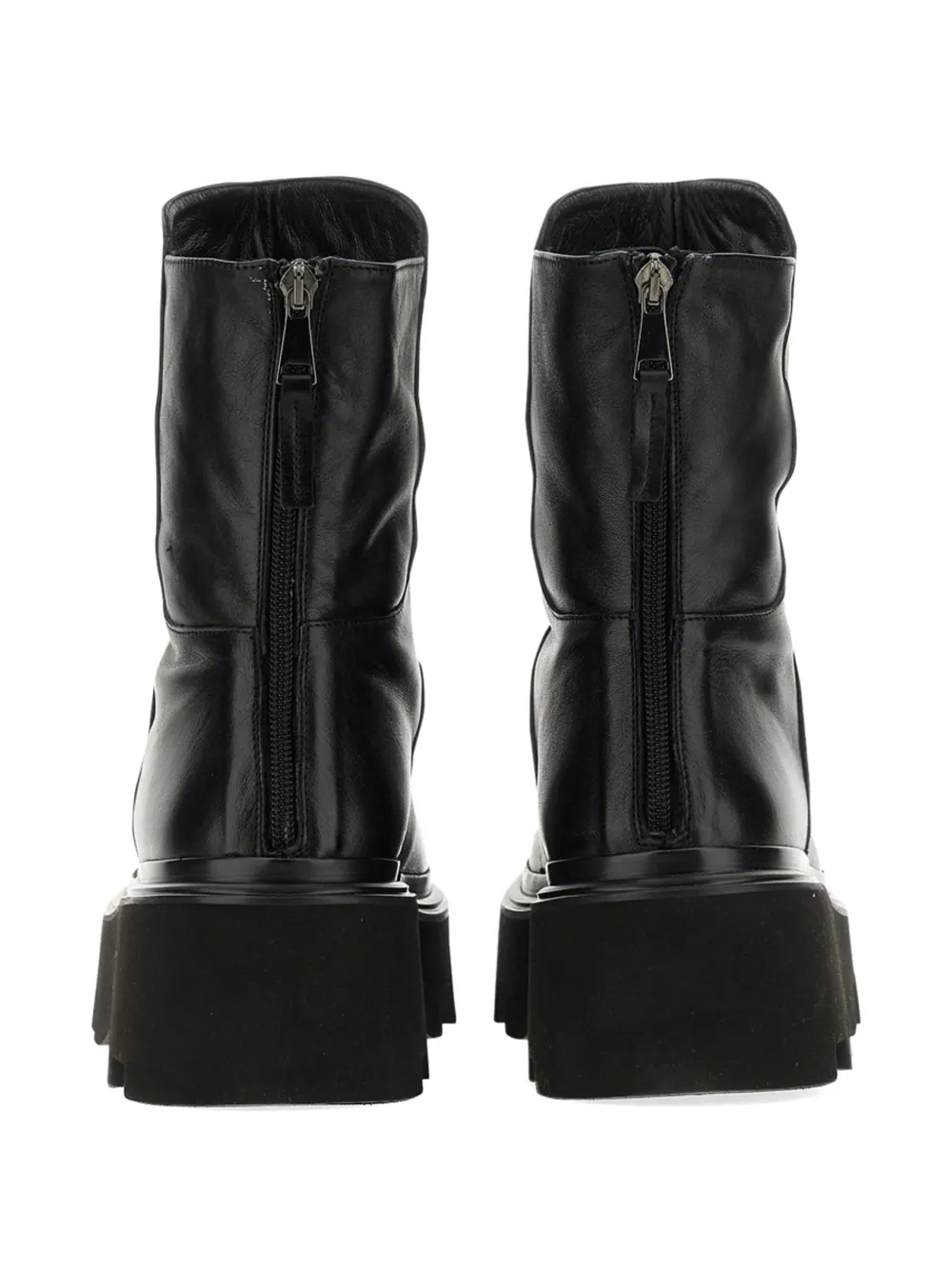 Elena Iachi quilted leather boots Zwart