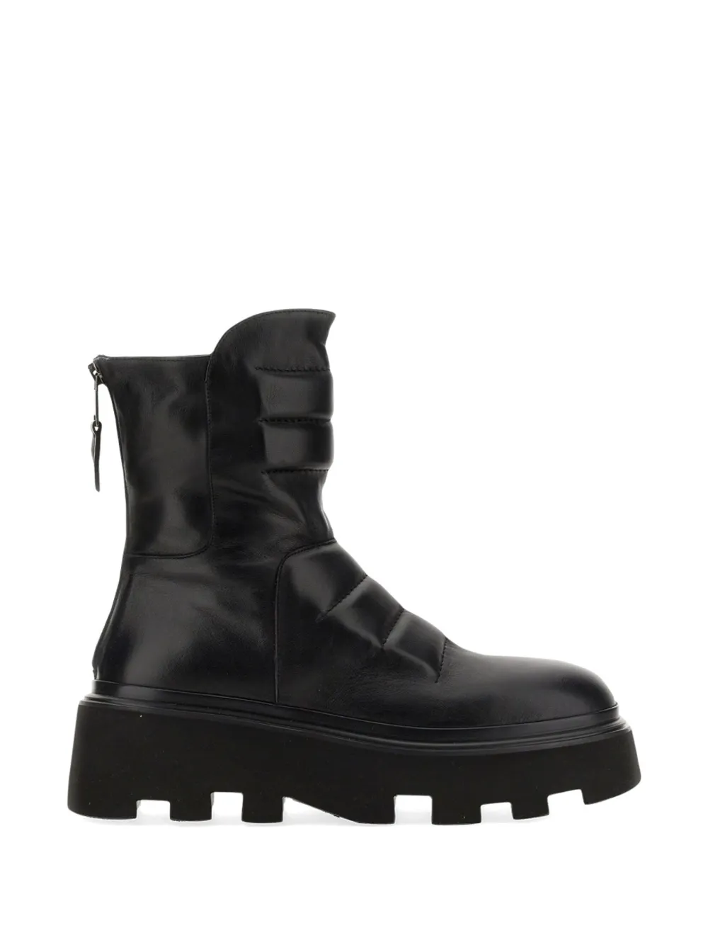 Elena Iachi quilted leather boots Zwart