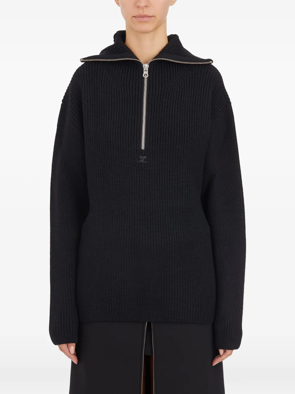 Courrèges wool sweater – Black