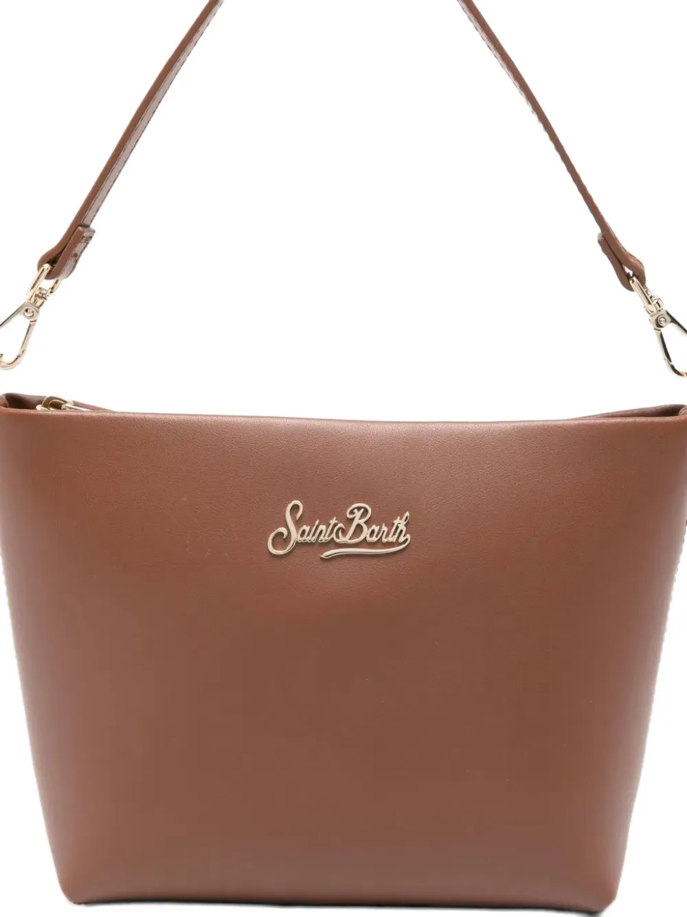 MC2 Saint Barth Aline leren shopper met hamer Bruin