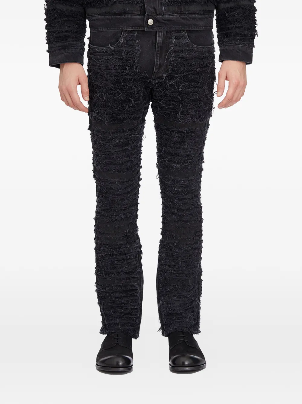 1017 ALYX 9SM distressed zip-ankle jeans - Schwarz