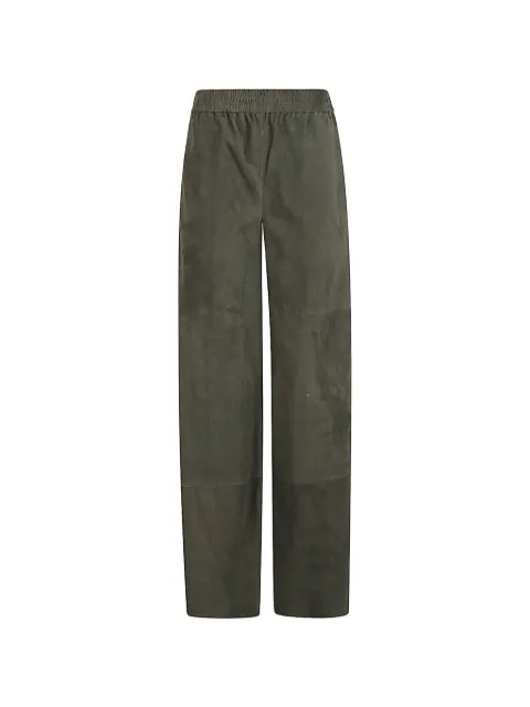 Via Masini 80 elasticated-waist leather trousers