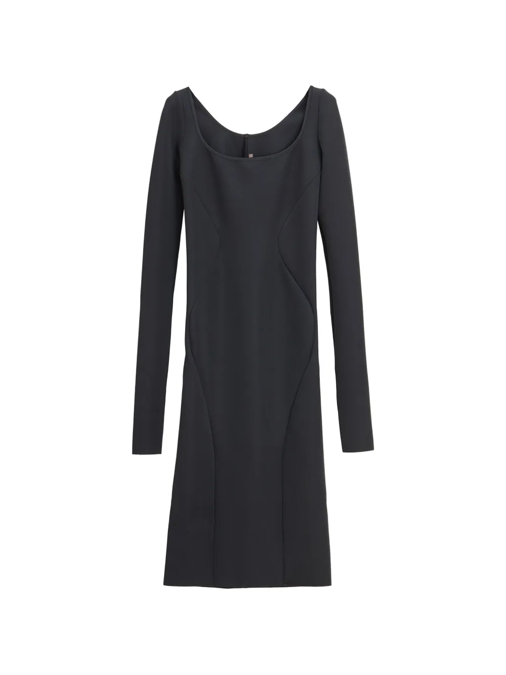 Rick Owens Lilies long-sleeves midi dress - Nero