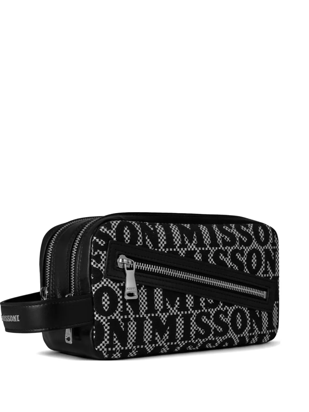 Missoni logo-pattern clutch bag - Nero