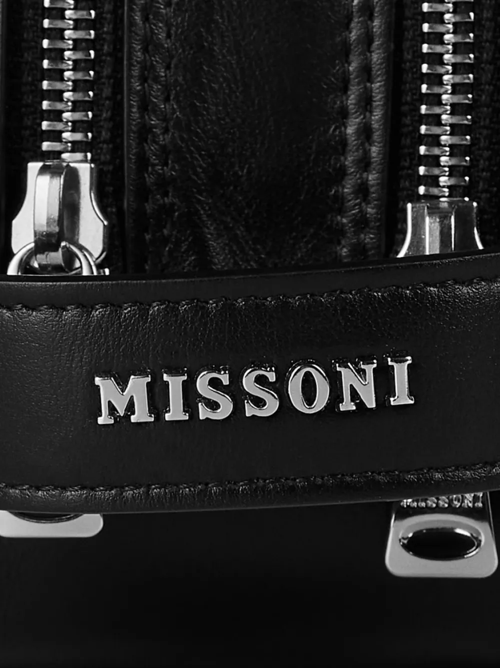 Missoni Logo-pattern Clutch Bag in Black, view 4