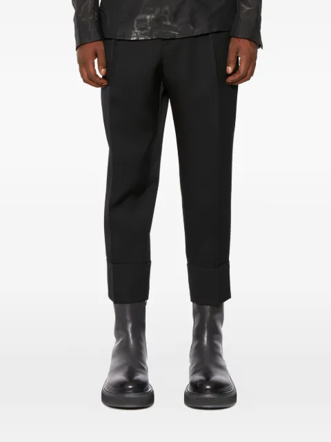 SAPIO cuffed gabardine trousers