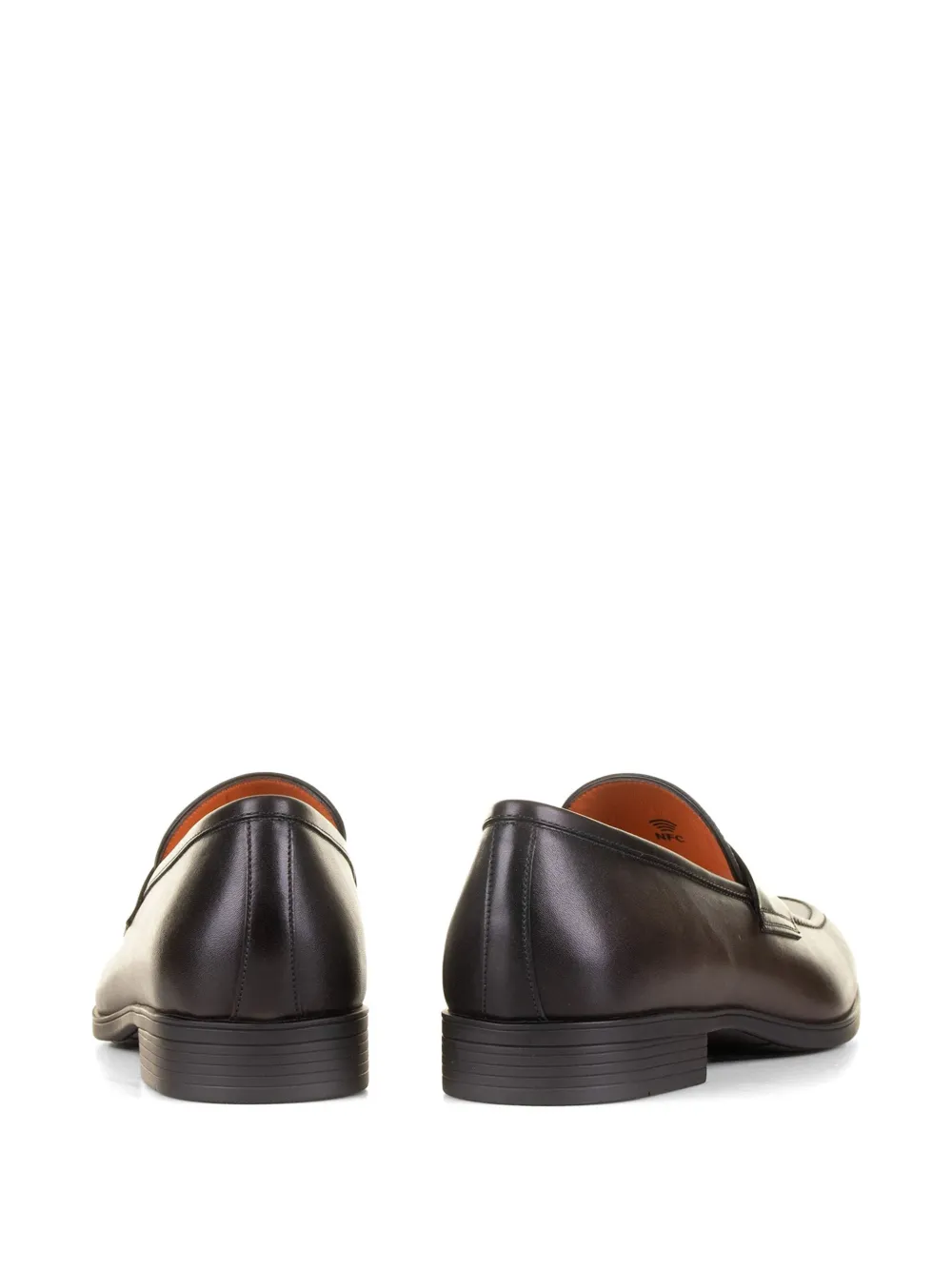 Santoni Leren loafers Bruin
