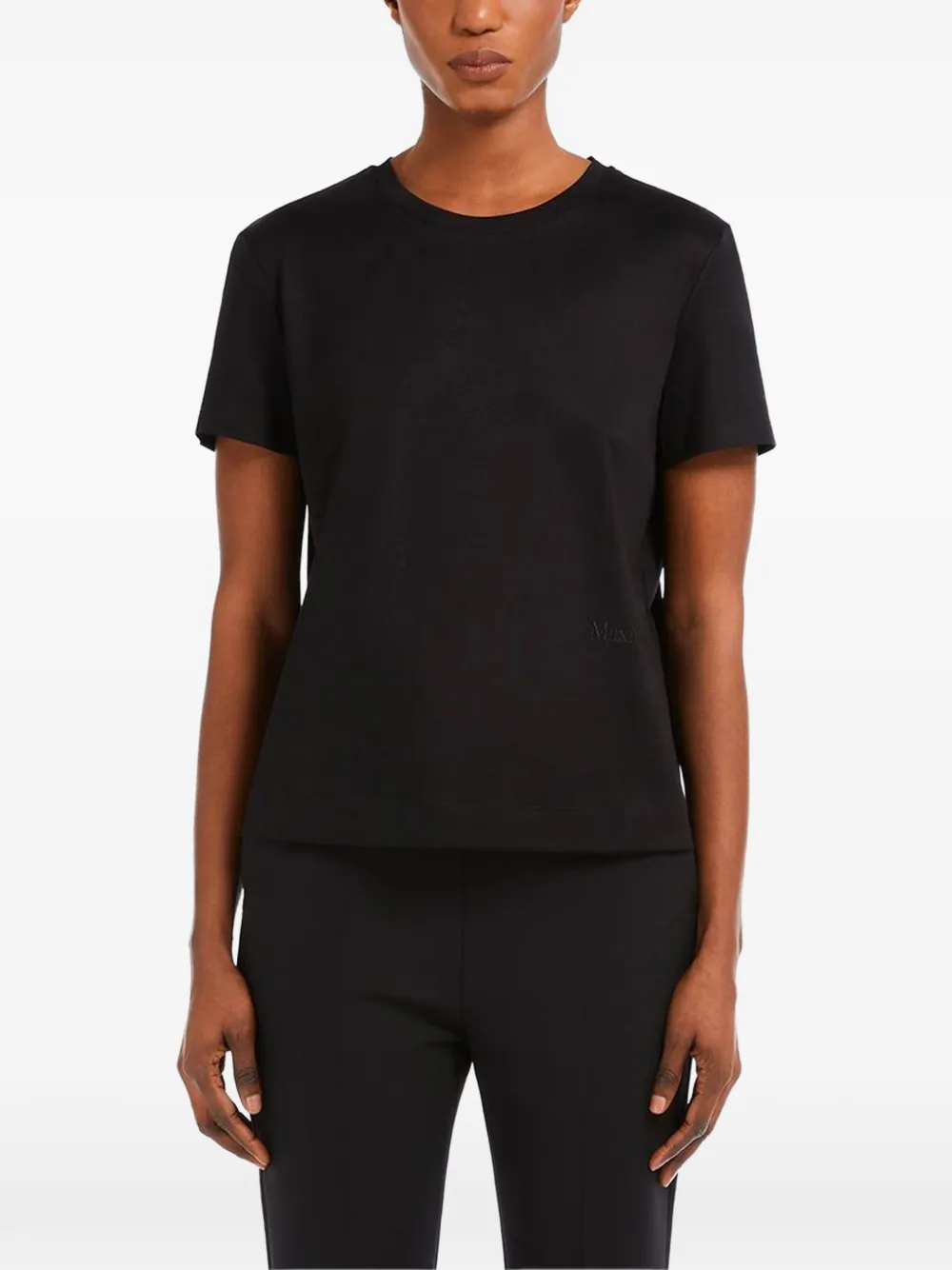 Max Mara T-shirt met geborduurd logo Zwart