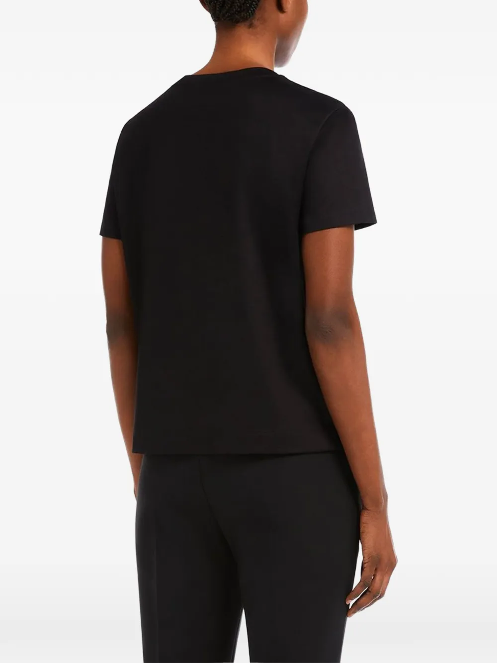 Max Mara T-shirt met geborduurd logo Zwart