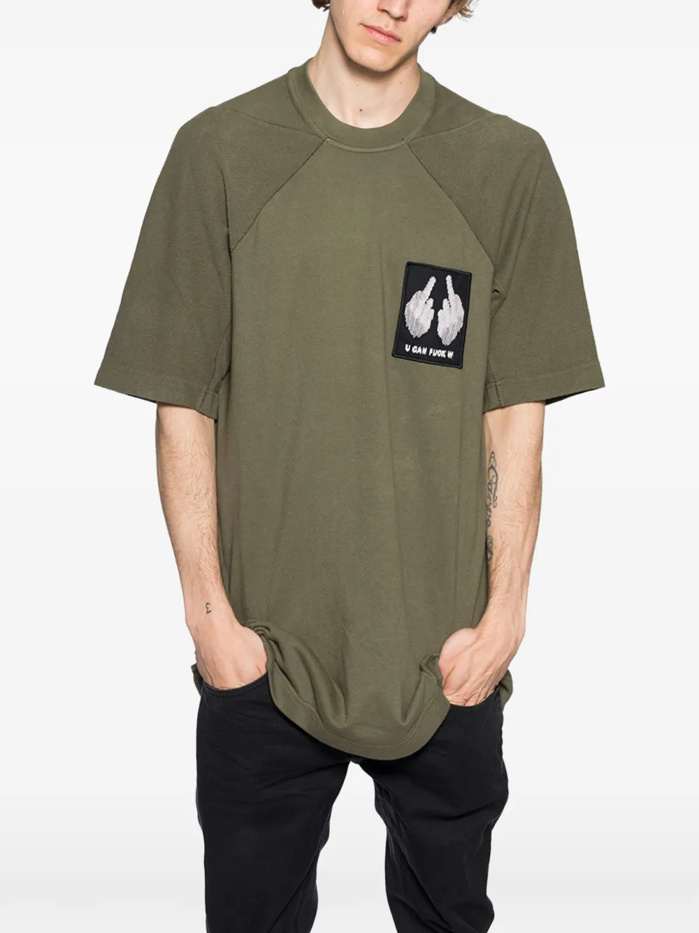 11 By Boris Bidjan Saberi patch T-shirt - Verde