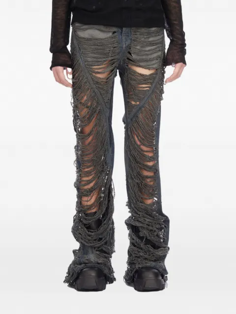 Rick Owens bias bootcut jeans