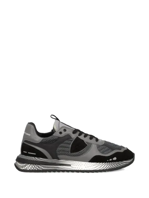 Philippe Model Paris GREY MESH AND LEATHER SNEAKERS