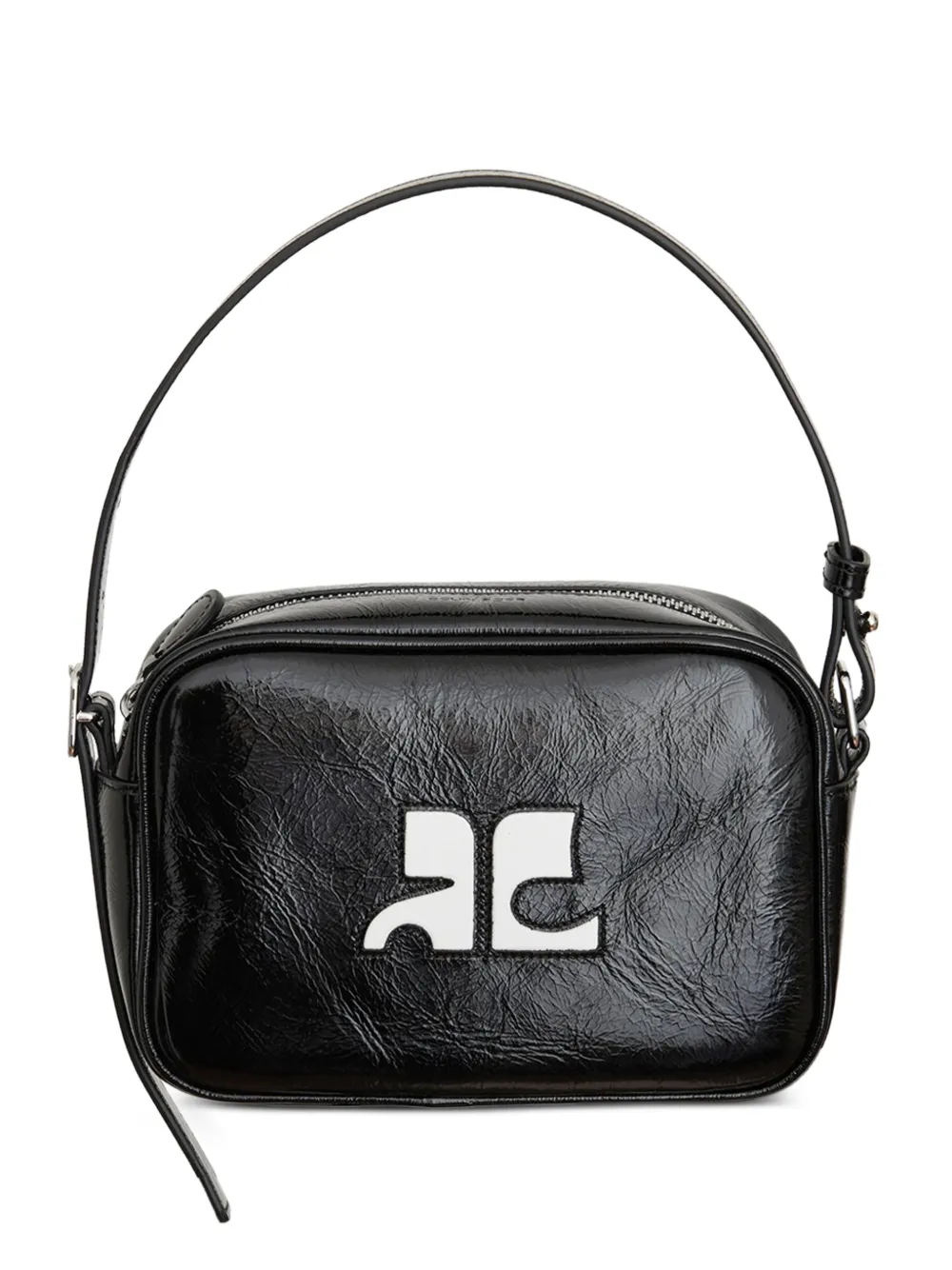 Courrèges logo-detail leather shoulder bag - Nero