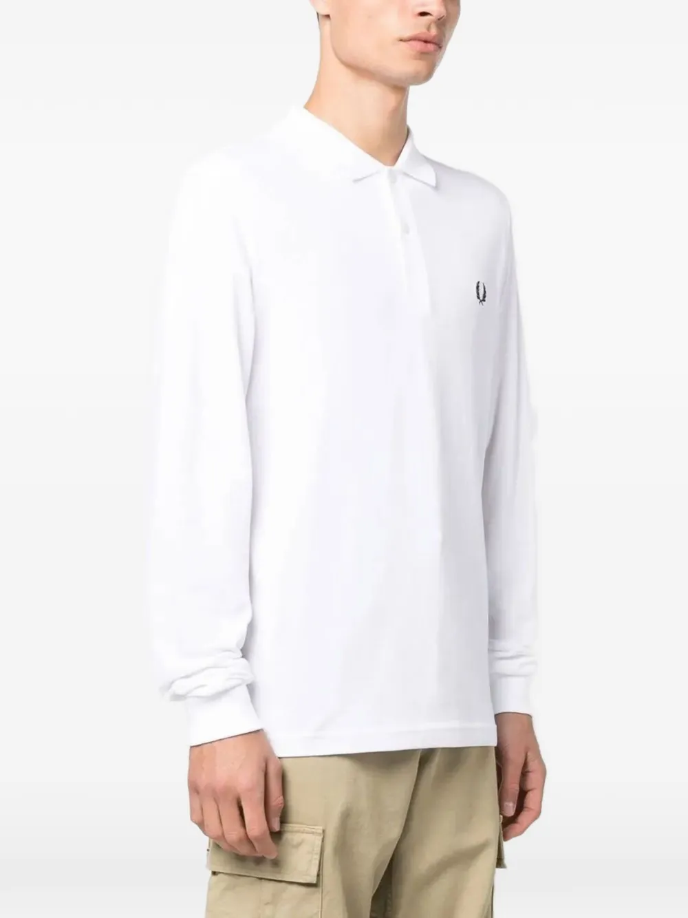 Fred Perry Poloshirt met geborduurd logo Wit