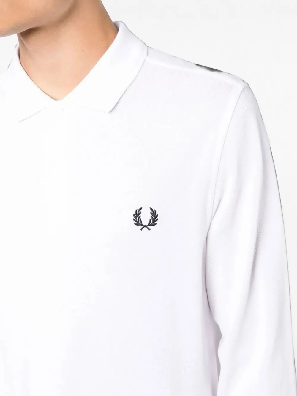 Fred Perry Poloshirt met geborduurd logo Wit