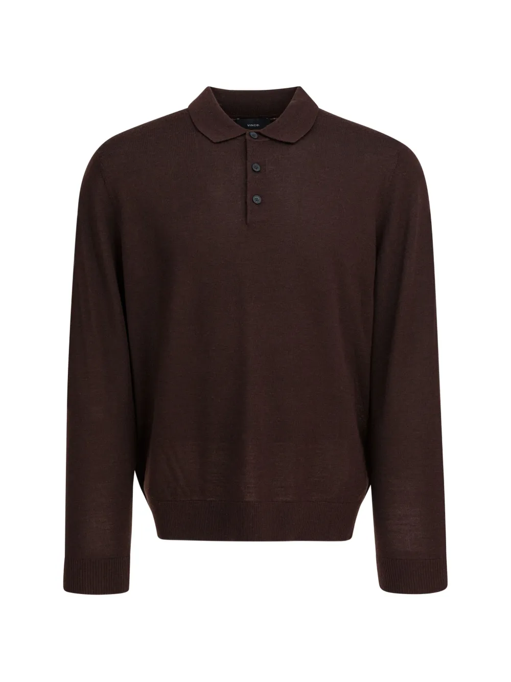 Vince merino wool polo shirt - Marrone