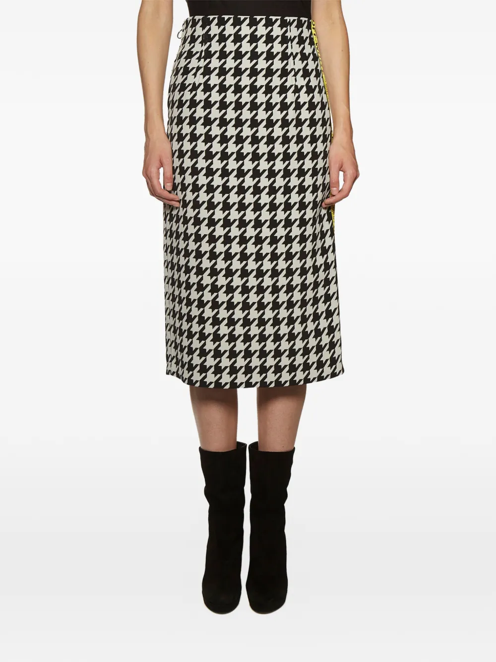 Off-White houndstooth midi skirt - Nero