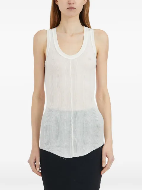 Marc Le Bihan raw-edge ribbed tank top