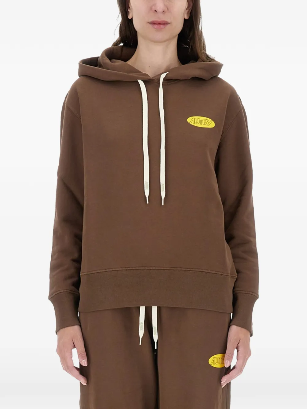 Autry logo hoodie - Marrone