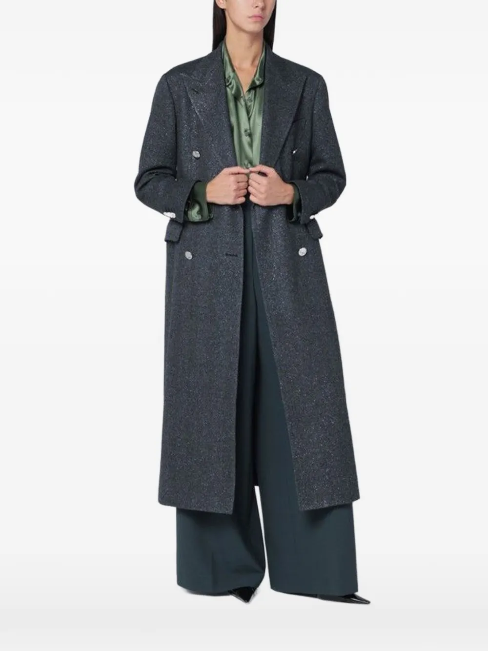 Tagliatore Caitlyn houndstooth double-breasted coat - Grigio