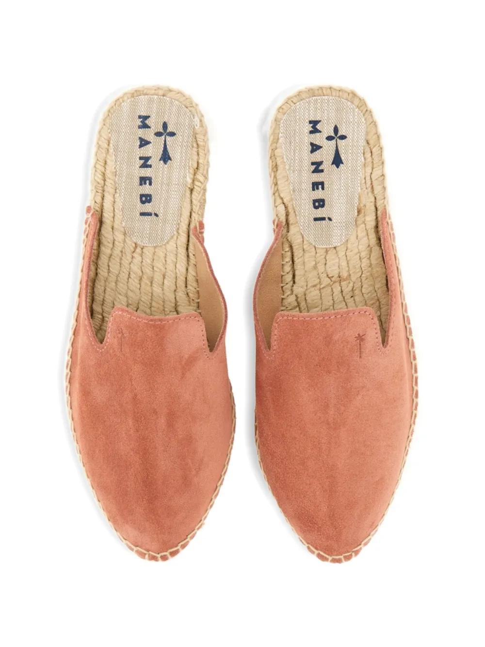 Manebi Hamptons slip-on sandalen Roze