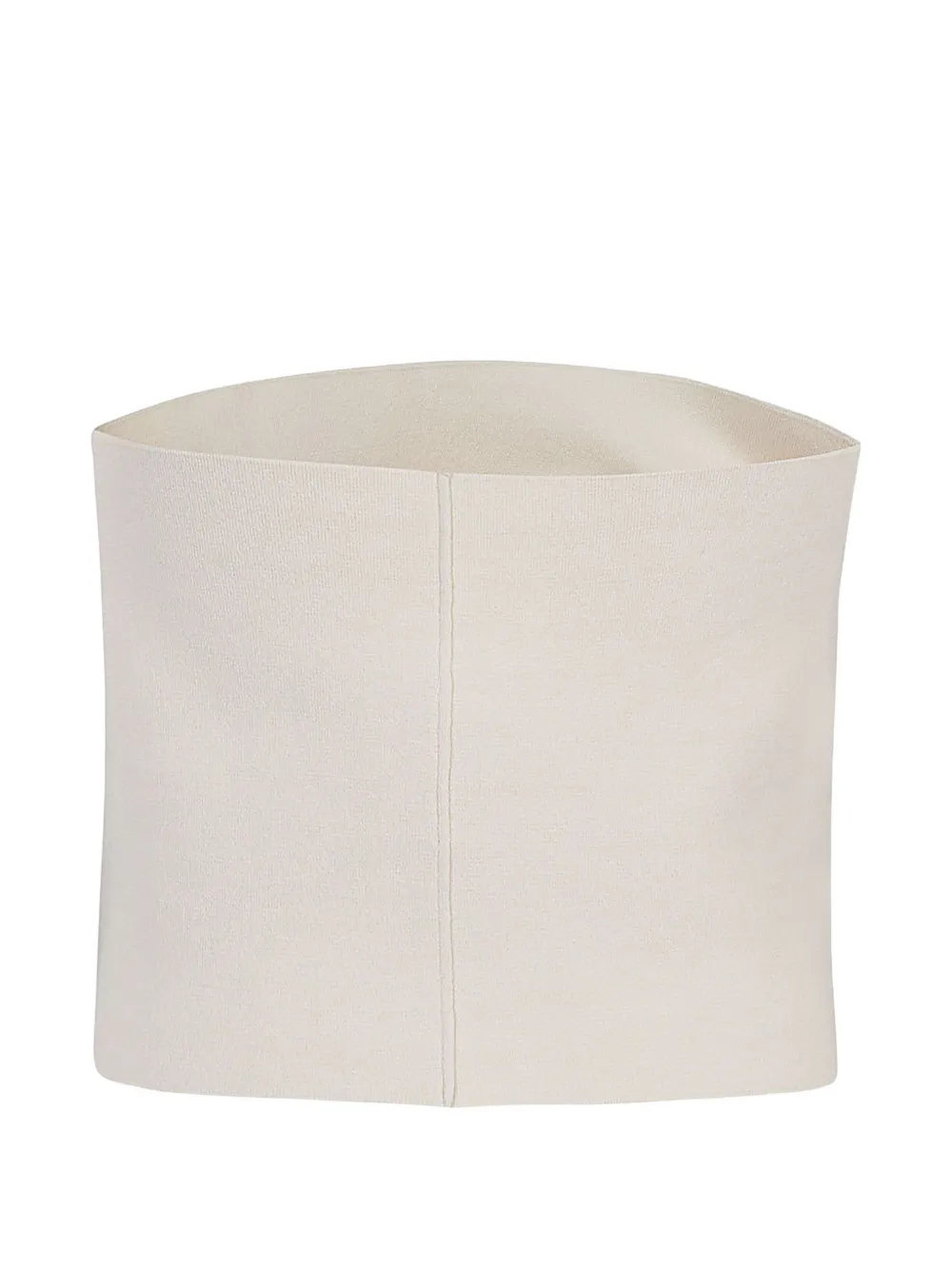 Liviana Conti Bandeau top met geborduurd logo Beige