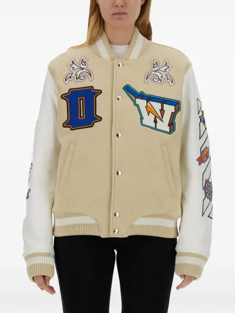 Off-White patch-appliqué bomber jacket
