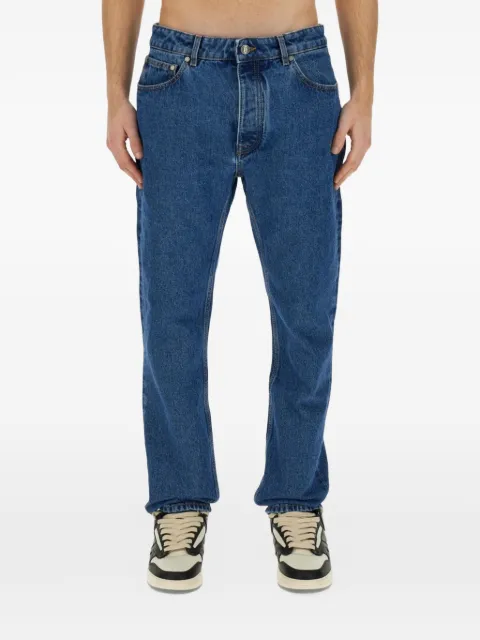 Palm Angels monogram-embroidered straight-leg jeans
