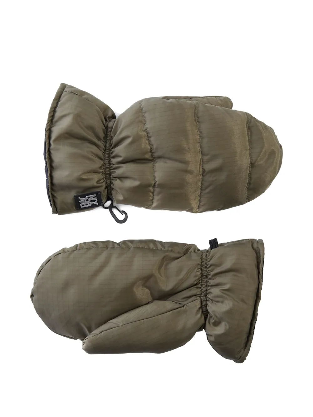 Bacon logo-patch mittens - Verde