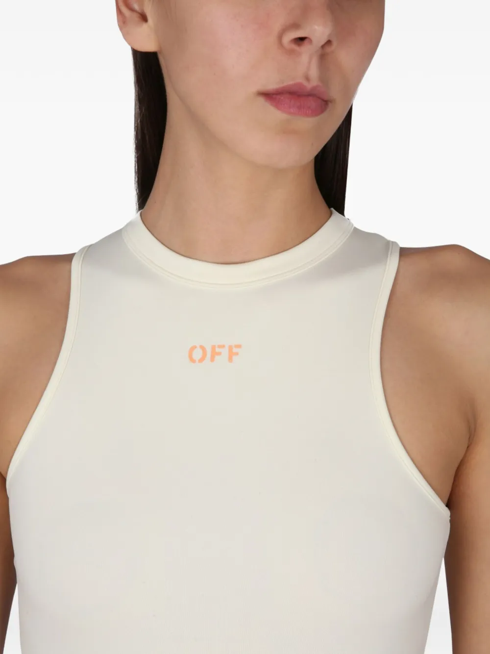 Off-White Mini-jurk met logoprint Beige