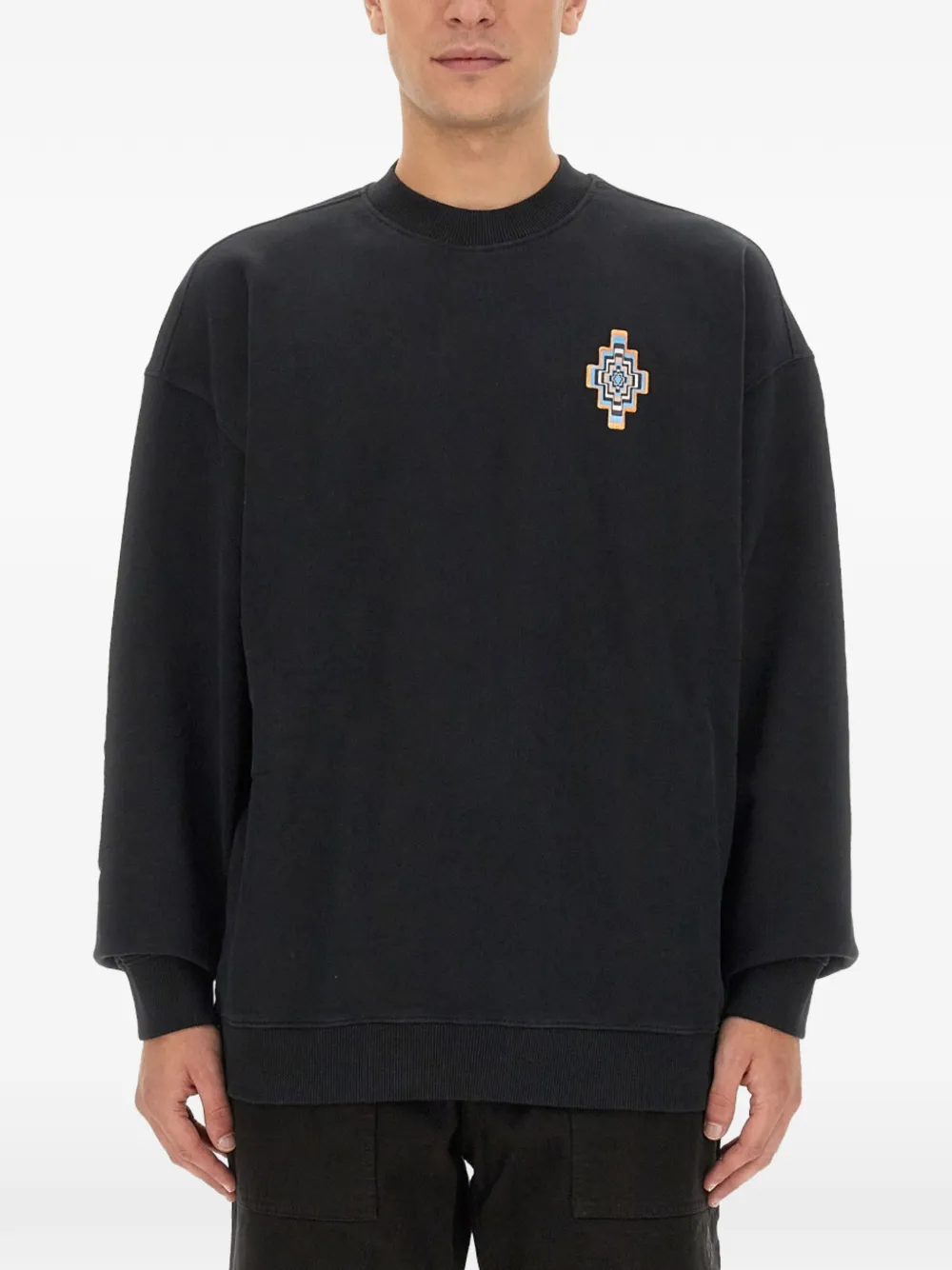 COUNTY OF MILAN cross-patch sweatshirt - Nero