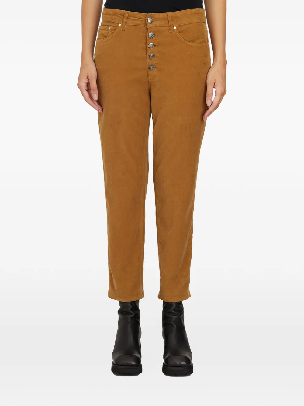 DONDUP button-fastening trousers - Marrone