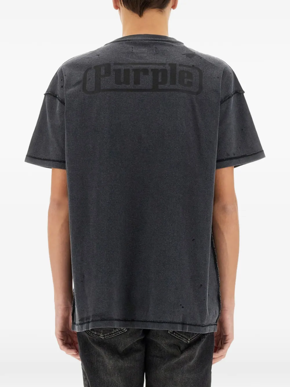 Purple Brand Inside-Out T-shirt Grijs
