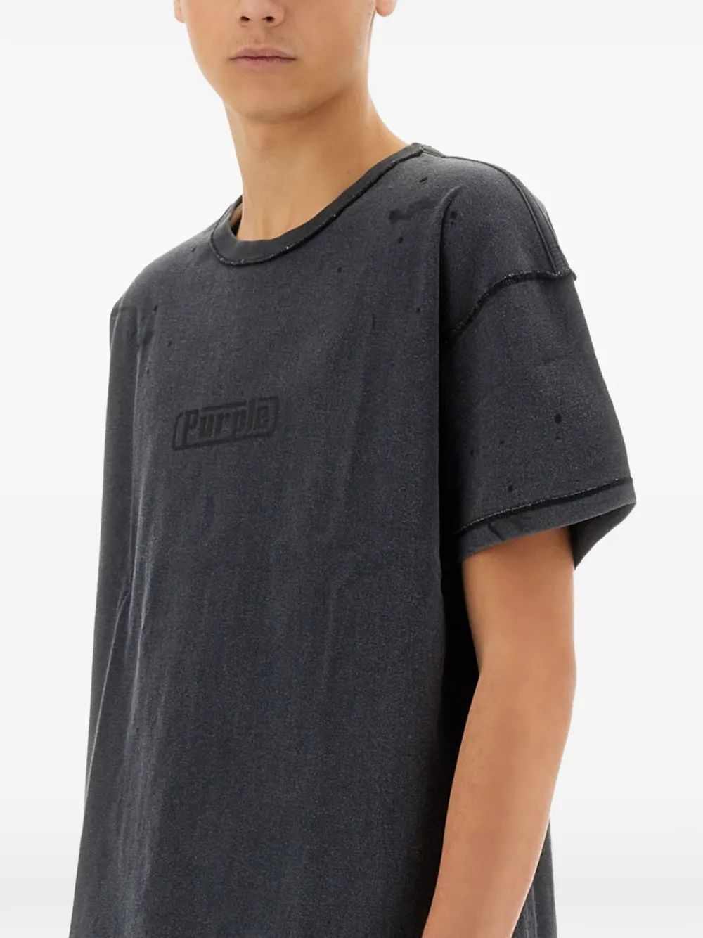 Purple Brand Inside-Out T-shirt Grijs