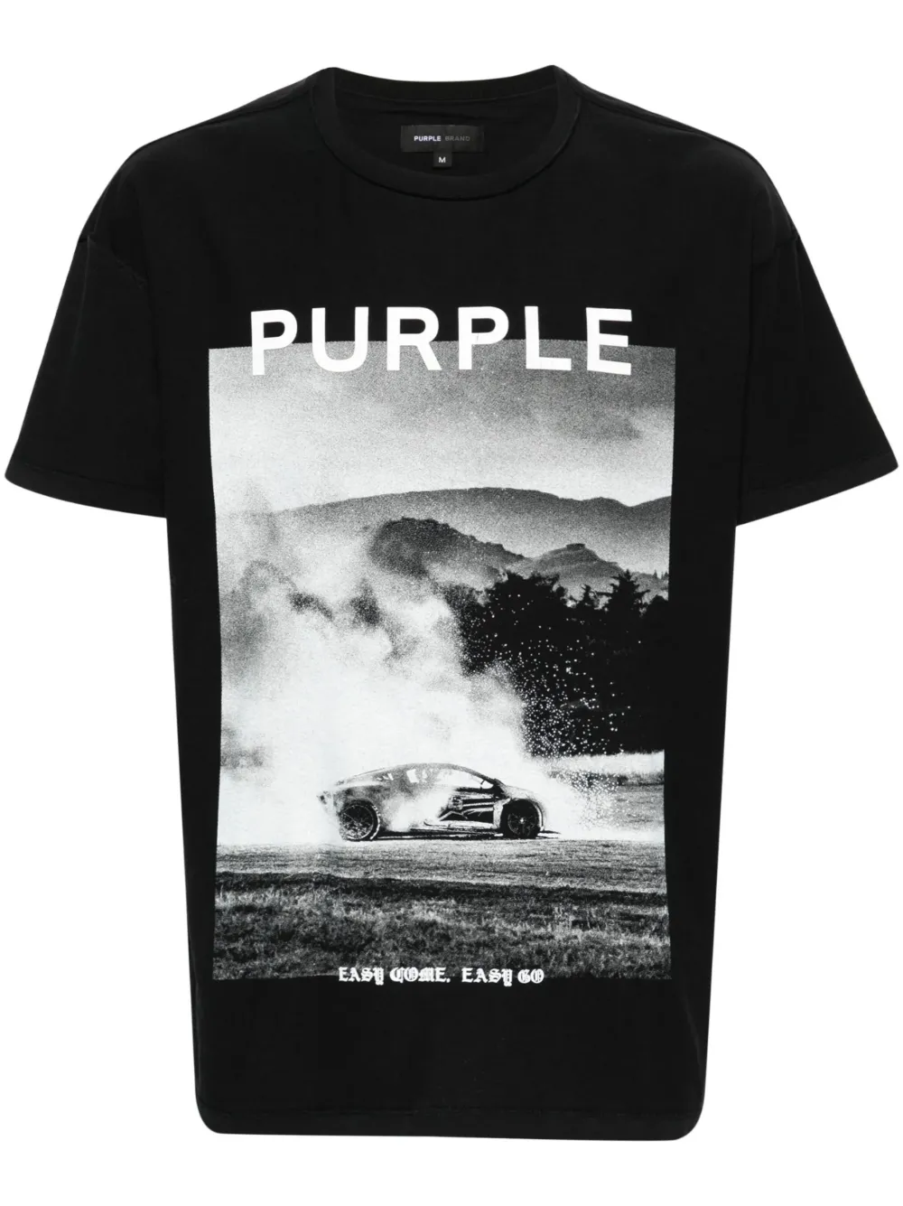 Purple Brand T-shirt met grafische print Zwart