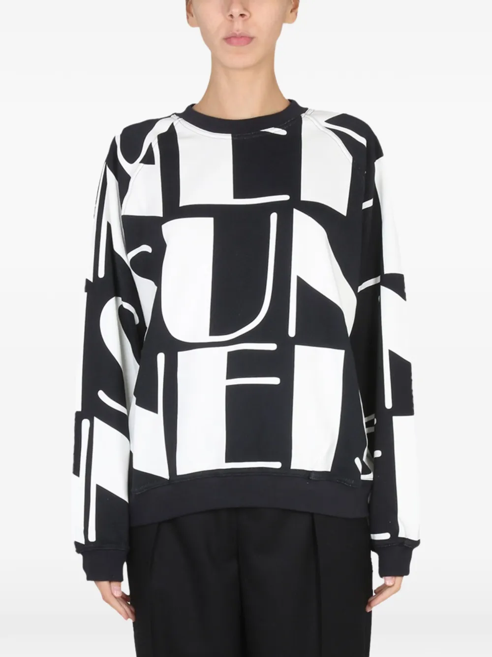 Sunnei logo-print sweatshirt - Nero