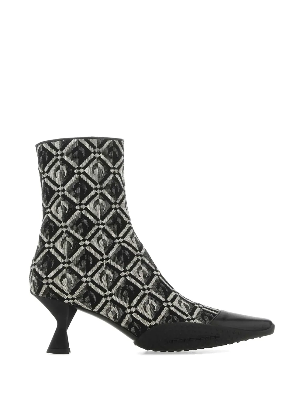 Marine Serre Moon Diamant enkellaarzen Zwart