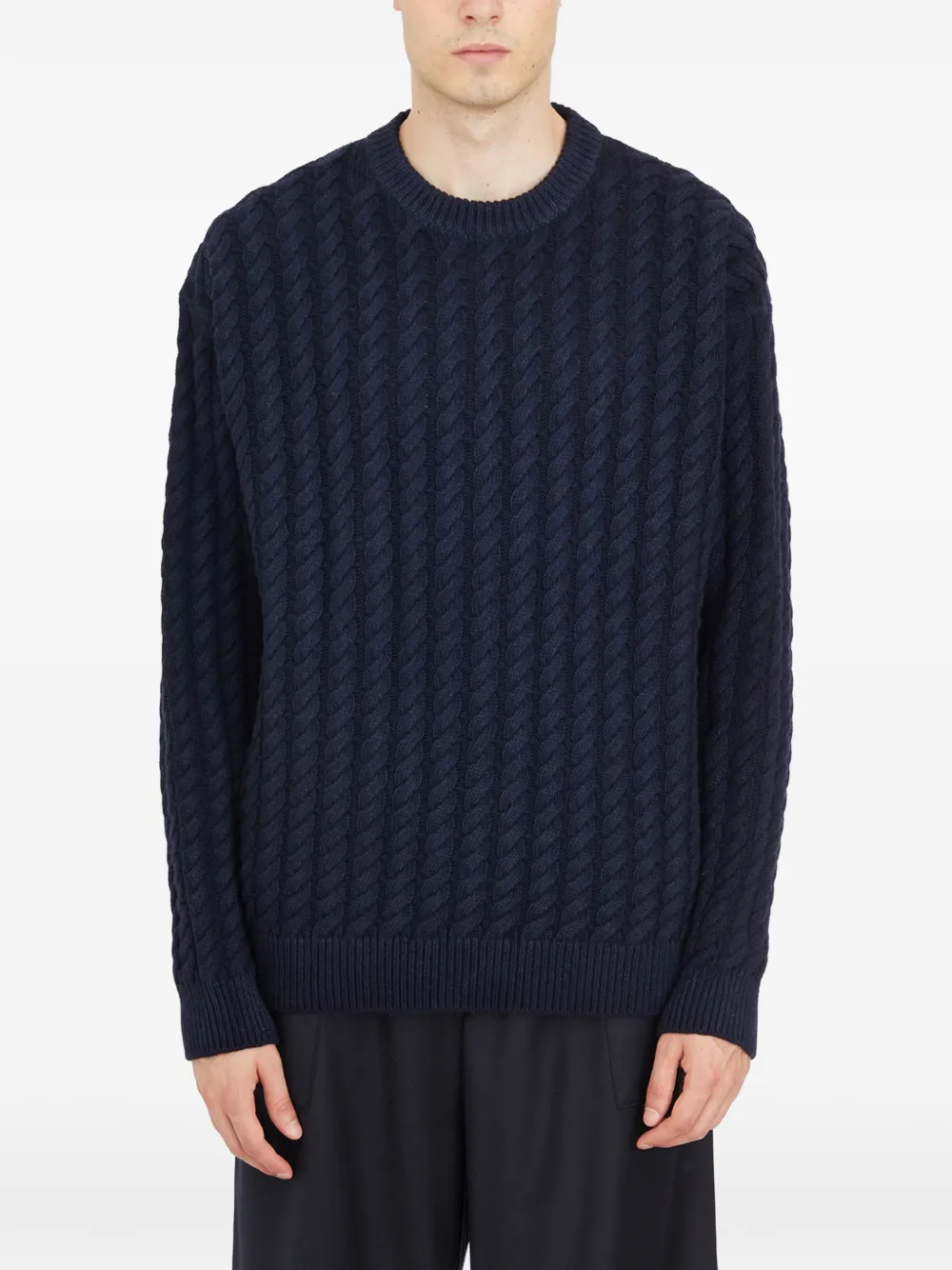 Barena cable-knit crewneck sweater - Blue