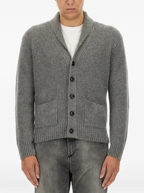 TOM FORD ribbed shawl-collar cardigan